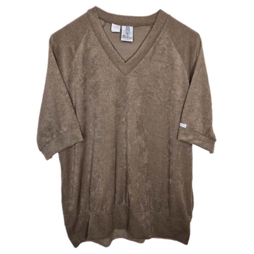 Alfie California Vintage Terry Cloth V-Neck Knit Top